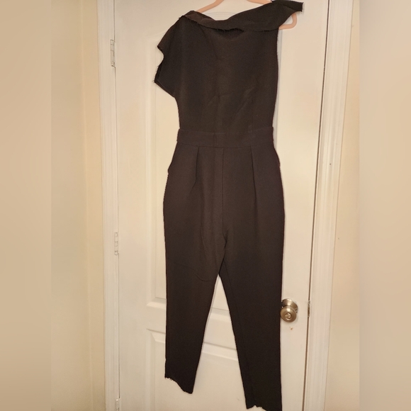ASOS Black Sleek Jumpsuit with Long Sleeves - Picture 1 of 5